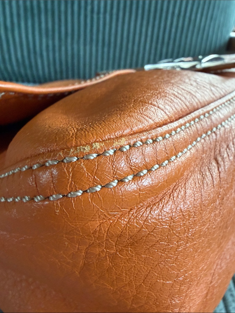 Fendi Mamma Baguette Leather Shoulder Bag - Orange w/ Fendi Selleria Long Wallet - Picture 6 of 15